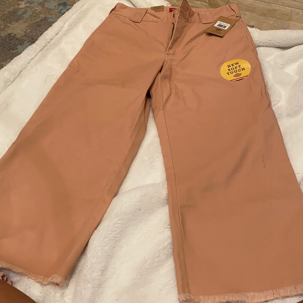 Dickies Women's Tan Wide-Leg Trousers